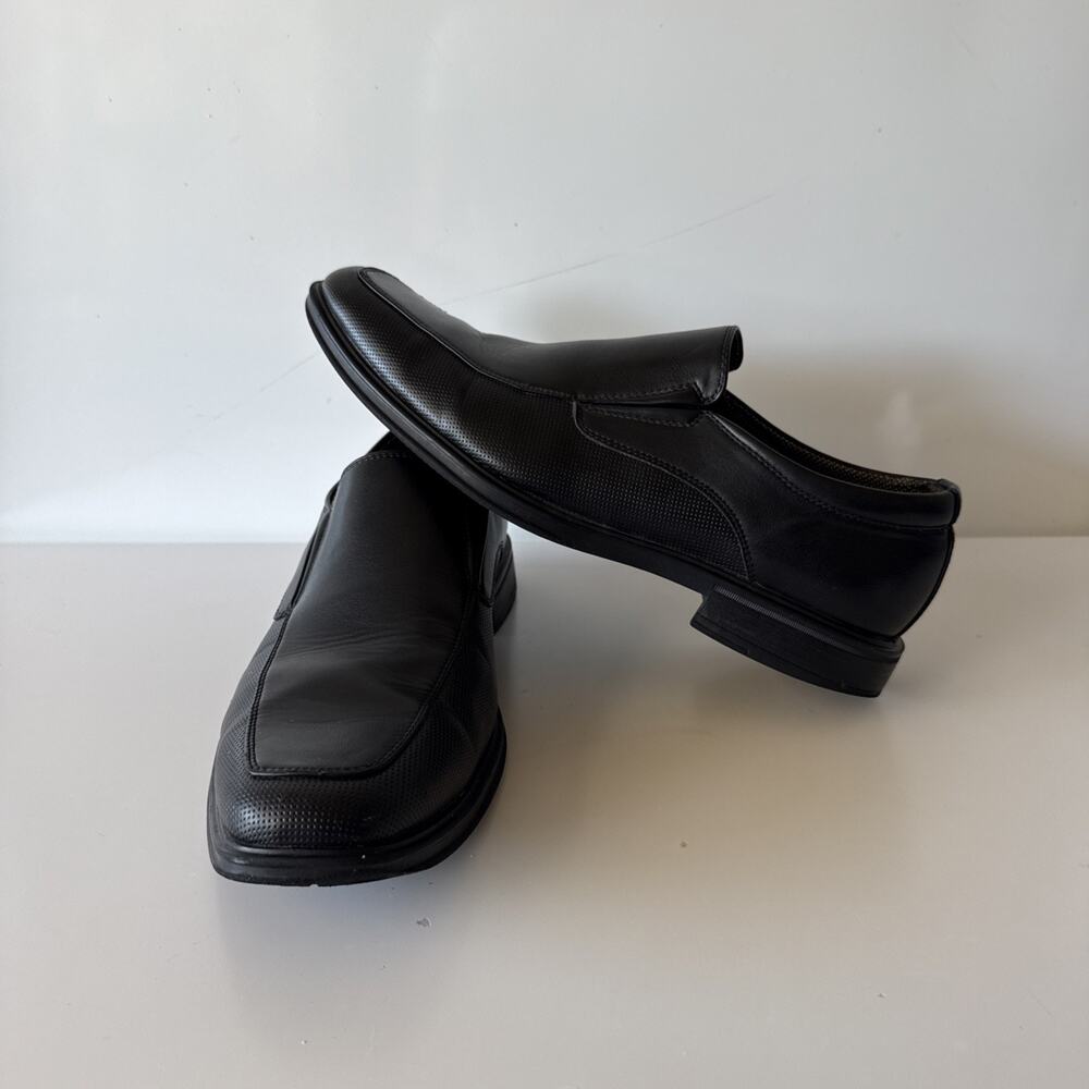 Perry Ellis Portfolio Black Slip-on Dress Shoes Men's Size 9.5 US Leather Loafer